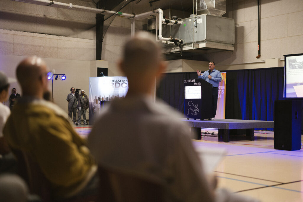 CEO & Founder, Josh Smith speaking to the offenders at the ERDCC prison where the attendees just finished the GLS program. 